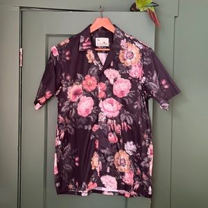 Bather Camp Shirt. Medium. Floral. Made in Canada
